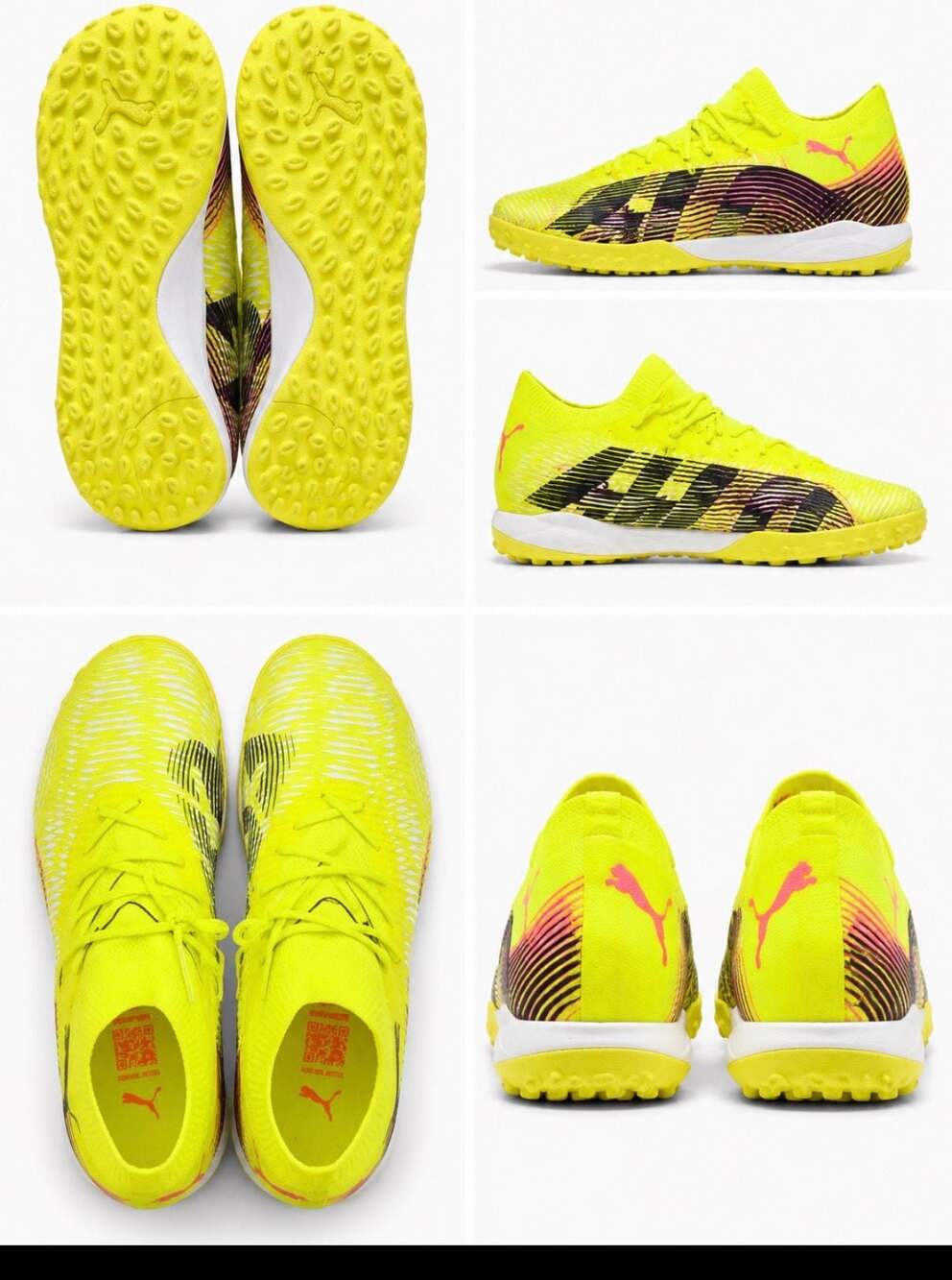Puma Future 8 Match Low TT Soccer Shoes Yellow Alert Puma Black